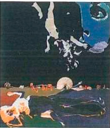 新潟市美術館所蔵
「翳りなき日々」1972年　アクリル・油彩混合技法、キャンバス

